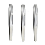 Stainless Steel Eyebrow Clips for Precision Beard and Mustache Trimming Gentle on Light Beige Round Head Tweezers