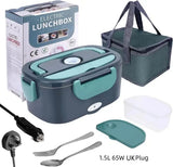 HOMEFISH 1.8L Electric Lunch Box 75W Speed Heating Car Or AC Heating Travel Office Home Use Gift Knife And Insulated Handbag