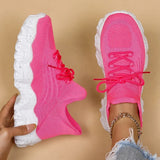 Women Comfortable Soft Sole Sneakers Breathable Knitting Flats Woman Lightweight Slip-on Loafers Non-Slip Running Sports Shoes