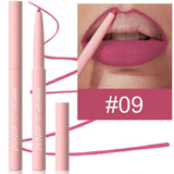Lip Liner Pencil Long-Lasting Matte Creamy Plumping Lip Stain Waterproof Natural Nude Brown Slim Lip Liner Makeup