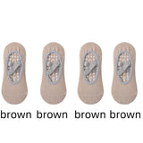 1/ 4Pair Professional Women Yoga Sock Silicone Anti-slip Ballet Pilates Socks Women Backless Breathable Bandage Yoga Sport Socks