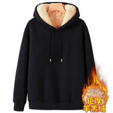 2024 Autumn and Winter New Hooded Lamb Fleece Hoodie Solid Color with Thick Fleece for Men and Women, Warm and Casual Versatile