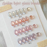 SHAKA 1-16pcs Flash Pure Lust Golden Light Heroine Cat Eye Gel Nail Polish Whitening Ice Transparent Autumn High-end Nail Art