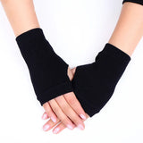 Women Stylish Hand Warmer Winter Gloves Arm Crochet Knitting Faux Wool Mitten Warm Fingerless Glove Twist Pattern Women Gloves