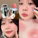 4 Colors Moisturizing Sponge Head Blusher Liquid Blush Stick Cheek Lip Milk Highlighter Natural Pink Rouge Matte Brighten Makeup
