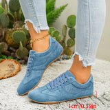 Women's Casual Flat-soled Non-slip Wear-resistant Sport Shoes Spring Autumn Round-toe Soft and Comfortable Women Single Shoes