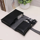 1pc PU Leather Multi-Compartment Organizer-Portable Tech School Accessories Case for Cables,Chargers,Pens-Durable Travel Storage