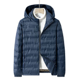 Men Winter New Down Jacket Men Hooded Waterproof Windproof Puffer Jacket Detachable Hat Coat Casual Lightweight Down Jacket Male