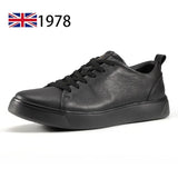 Men Casual Leather Shoes, Business Genuine Leather Shoes Men Thick-soled Sports White Versatile Board Shoes