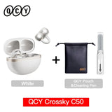 QCY Crossky C50 Open Ear Wireless Earbuds Bluetooth 6.0 Comfort Clip On Sports Earphone 4 Mic AI Clear Call Bass Boost Headphone