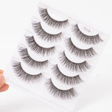 Yiernuo 1/5 Pairs Long Transparent Band Vegan Eyelash D Curl Russian Eyelashes Clear Band Lashes Invisible Band Lashes