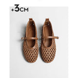 2026 Summer New Fashion Simple One-Buckle Vintage Flats for Women, Soft and Comfortable Ballet Shoes, Shallow Mouth Sandals