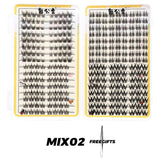 DINGSEN Eyelash Clusters Book Large Capacity Volume Individual Lashes Book Natural Long DIY Cluster Eyelash Extensions Makeup