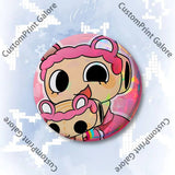 Cute Funny S-Shelly W-Wold Customizable Badge Tinplate Brooch Laser Film Lapel Pin for Decoration Party Small Gifts