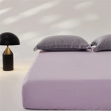 3pcs Set 100% Mulberry Silk Bed Sheet Set with 1pc Fitted Sheet and 2pcs Pillowcase Mattress Cover for Double King Queen Size