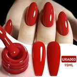UR SUGAR 15ml Jelly Milky White Translucent Color Gel Polish Semi Permanent UV Gel Nail Art Soak Off Gel Varnish Latest Fashion