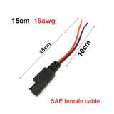 DIY SAE 12V 18AWG 15CM Power Automotive Extension Cable Male Female Plug Wire Connector Cable