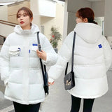 2025 New Winter Hooded Parka Women's Down Cotton Jacket Puffer Coat Overcoat Thick Warm Cotton Padded Jacket Snow Wear Outwear