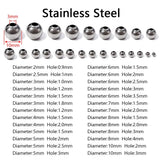 2-10mm High Quality Stainless Steel Beads for Jewelry Making Loose Spacer Beads DIY Bracelet Necklace Bracelets Wholesale