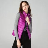 2026 White Duck Down Jacket Women Vest Autumn Winter Sleeveless Waistcoat Warm Lightweight Puffer Jacket Female Tops Outwear