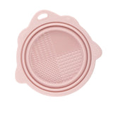 Silicone Makeup Brush Cleaner Folding Powder Puff Cleaning Bowl Eyeshadow Brushes Washing Soft Mat Beauty Tools Scrubber Box