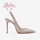 Heeled sandals Red Shiny Bottoms Naked color luxury Hollow 2026 New Elegant High Heels Sexy Slingbacks Ladies Shoes Women shoes