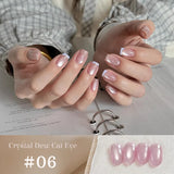 1-9pcs TC Flow Light White Cat Eye Gel Nail Polish Ultra Shine Soak Off UV Gel Mirror Glass Cat Magnet Gel Varnish Nail Supplies