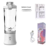 New Portable Blender 600ML Electric Juicer Fruit Mixer 4000mAh USB Rechargeable Smoothie Mini Blender Personal Juicer Colorful