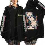 Funny The Apothecary Diaries Print Hoodies Men Women Casual Harajuku Zipper Hooded Pullovers Coat Anime Streetwear Sweatshirt