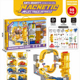Lifting Style Magnetic Track Car Anti-Gravity Toy Assembly Lift Elevator DIY New Suspension Rail Train Educational Toys For Kids