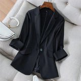 2026 Spring Summer New Temperament Versatile Large Size Women's Small Blazer Coat Loose Elegant FemaleThin  Blazer Jacket 4XL