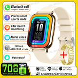 2026 Upgraded Smart Watch Heart Rate Blood Oxygen/Pressure Sleep Monitoring Bluetooth Call Voice Assistant Sport Mode Smartwatch