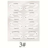 4 Sheets Quick Stencils Eyeliner Eye Makeup Shaping Auxiliary Stickers Eyeshadow Eyebrows Styling Drawing Template Guide Card