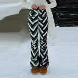 Camouflage Stripes Ski Wear Jumpsuit Sets High Collar Windproof Hooded Puff Jacket Warm Pant 2026 New Lady Snow Sportwears
