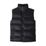 Men Vest Jacket Men Slim Fit Stand Collar Sleeveless Puffer Jackets Winter Casual Waistcoat Men Warm Coat Cold Weather Outerwear