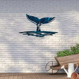 Elegant Whale Tail Metal Wall Art - Unique Ocean Series Home Decor Pendant