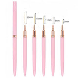 Nail Brush Pen 5pcs/set Nail Art Liner Brushes Set Elongated Striping Drawing Professional