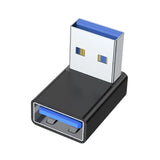90 Degree Left Right Up Down Angled USB 3.0 A Male to Female Extension Connector Adapter for Laptop PC USB Chargers Converter
