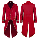 Men's Classic Medieval Vintage Tailcoat Halloween Cosplay Victorian Renaissance Style Steampunk Medieval Jacket Costume
