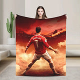 CR7  Football Soccer Blanket Ronaldos Flannel Funny Warm Throw Blanket for Bedding Lounge Decoration