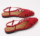 Women Plus Size Flat Gladiator Sandals Summer Sexy Luxury Gold Narrow Band Hollow Out Designer Brand Party Dress Shoes Sandalias
