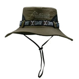 1Set bucket hat Summer Men UV Protection Hiking Beach Sunscreen Cap Bucket Hats Summer Hunting Hat Mesh Fisherman Safari Hat