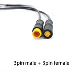 Male+Female Connector 2 3 4 5 6Pin M8 Cable Waterproof Connector For Ebike Optional Cable Ebike Accessories