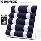 HSS 5/10 Pairs Men's Cotton Blend Socks Black Business Men Socks Soft Breathable Summer Winter for Male Socks Plus Size (6.5-14)
