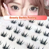 MJ Self Adhesive DIY Lashes No Glue Needed Reusable Bottom Lash  Fluffy Cluster Eyelash Korean DIY Manga Lash Extension At Home