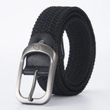 Men's Belt Casual Woven Elastic Belt Outdoor Sports Women's Belt Climbing Work Belt Jeans Suit Pants Men's And Women's Universal