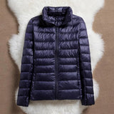 Light Down Coat Women Spring Jacket Fashion Short Ultra Lightweight Packable Puffer Coats Female Down Warm Slim Fit Parkas