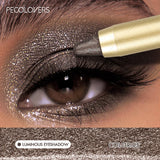 Smudge-Proof & Waterproof Eyeshadow Stick,Dual-Ended Eye with Shadow Stick,Sponge Brush,Glitter & Matte Finishes