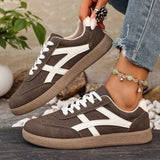 Women Sneakers 2026 Fashion Casual Flats Vulcanize Shoes Round Toe Lace Up Comfortable Flat Shoes for Women Zapatos De Mujer
