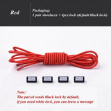 Fashion No Tie Shoelaces Elastic Laces Sneakers Flat Shoe Laces Without Ties Kids Adult Quick Shoelace One Size Fits All Shoes